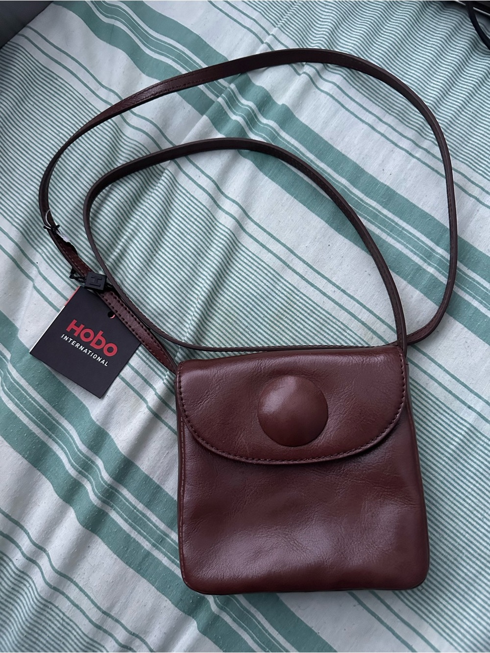 HOBO Brown Leather Crossbody Strap with Tag